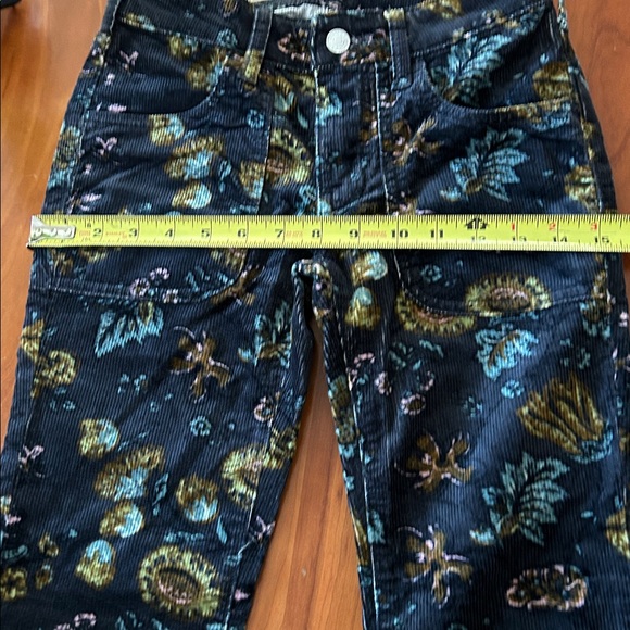 Anthropologie Pilcro The Icon Corduroy Flare Low-Rise Jeans Pants Floral Size 23 - Picture 15 of 15